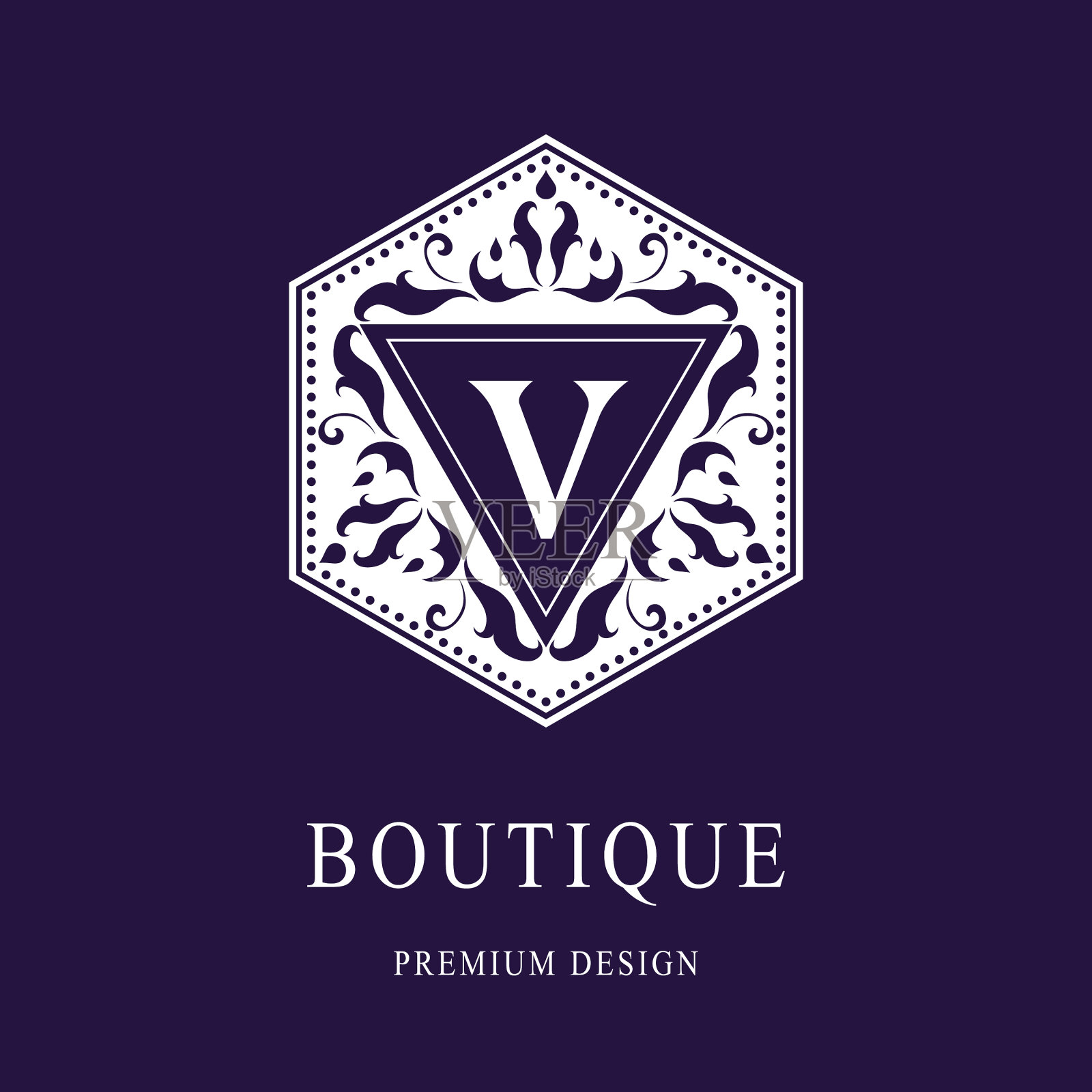 字母图案设计元素优美的模板插画图片素材