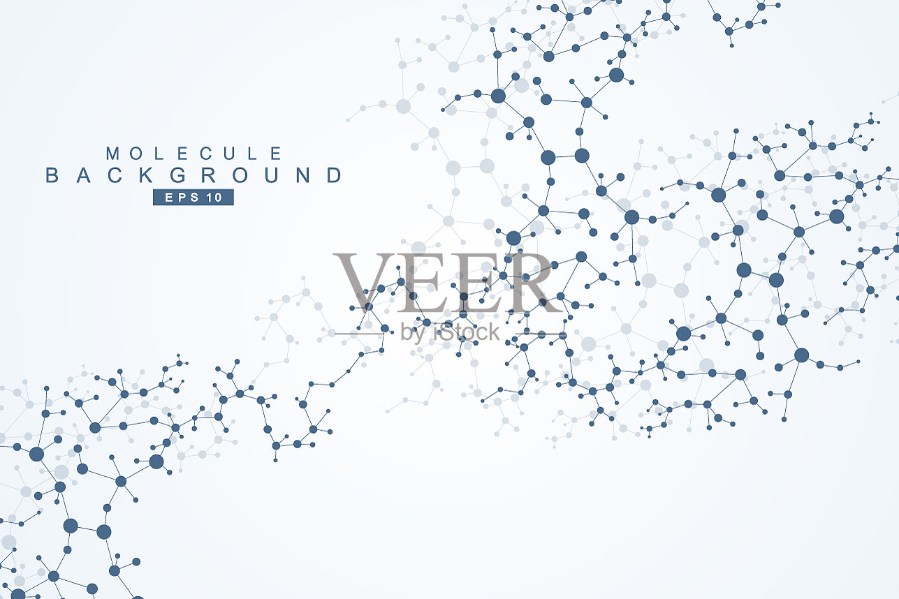 结构分子和通讯DNA原子插画图片素材