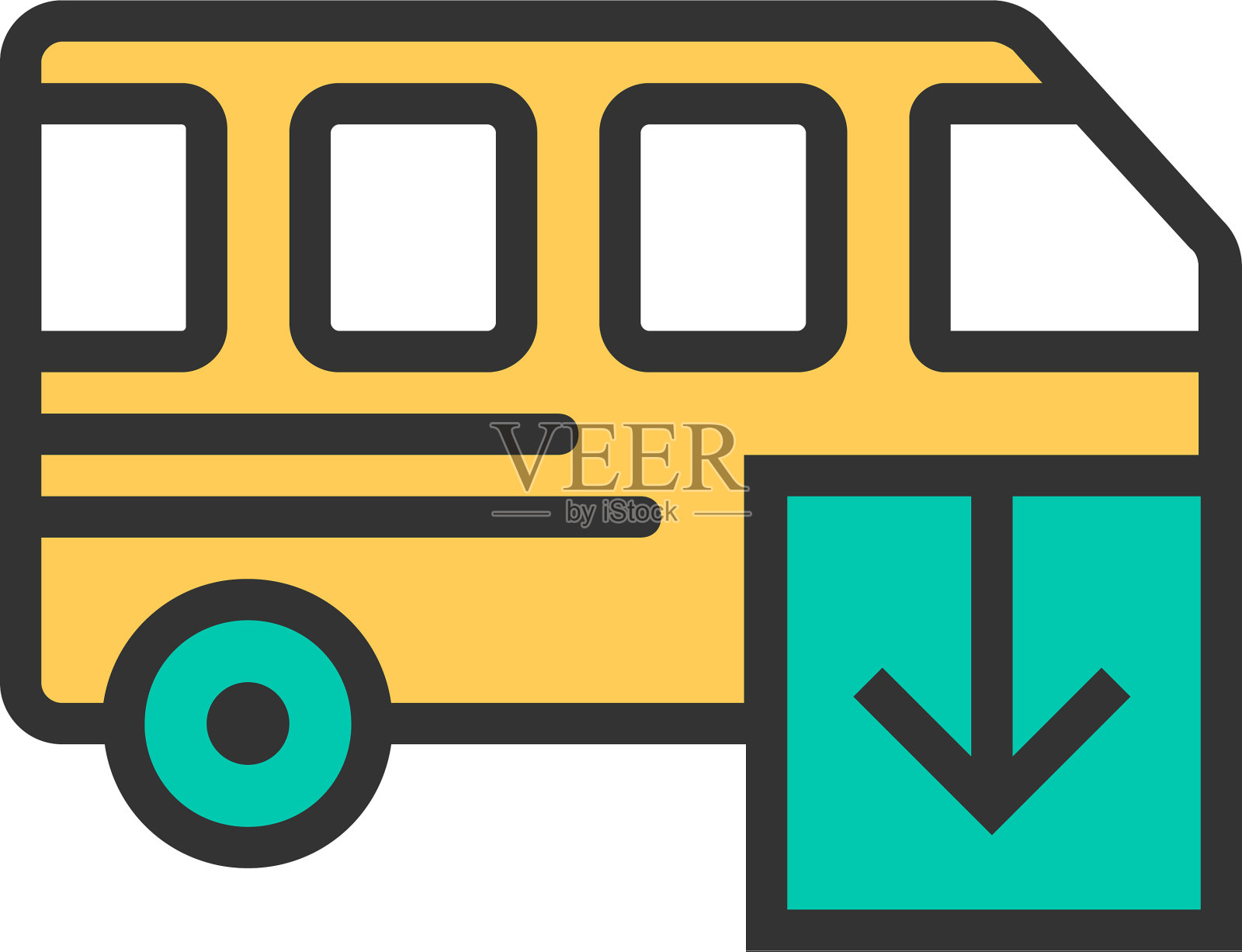 公交图标设计交通图标设计设计元素图片