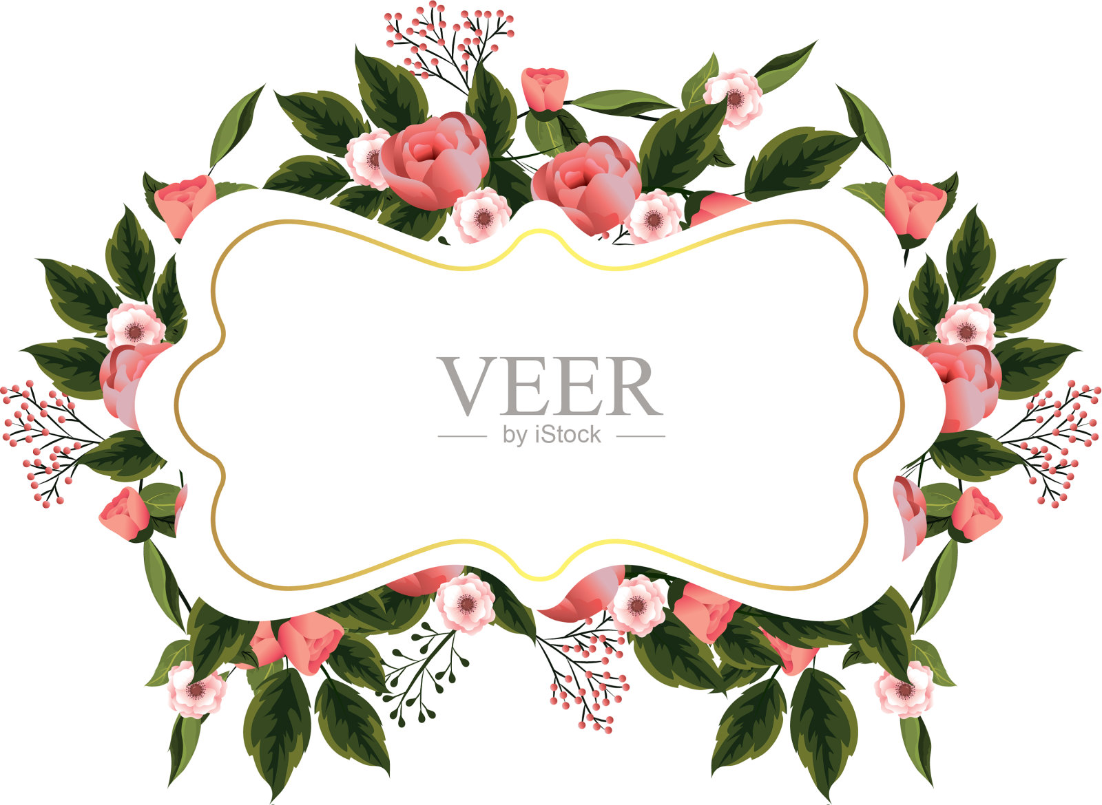 热带花卉卡通设计元素图片