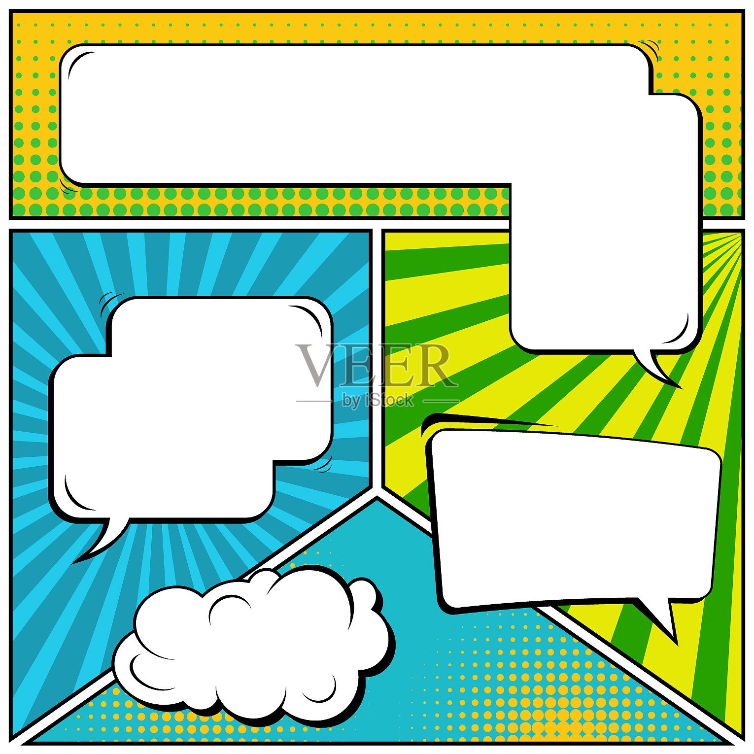 抽象创意概念漫画波普艺术插画图片素材