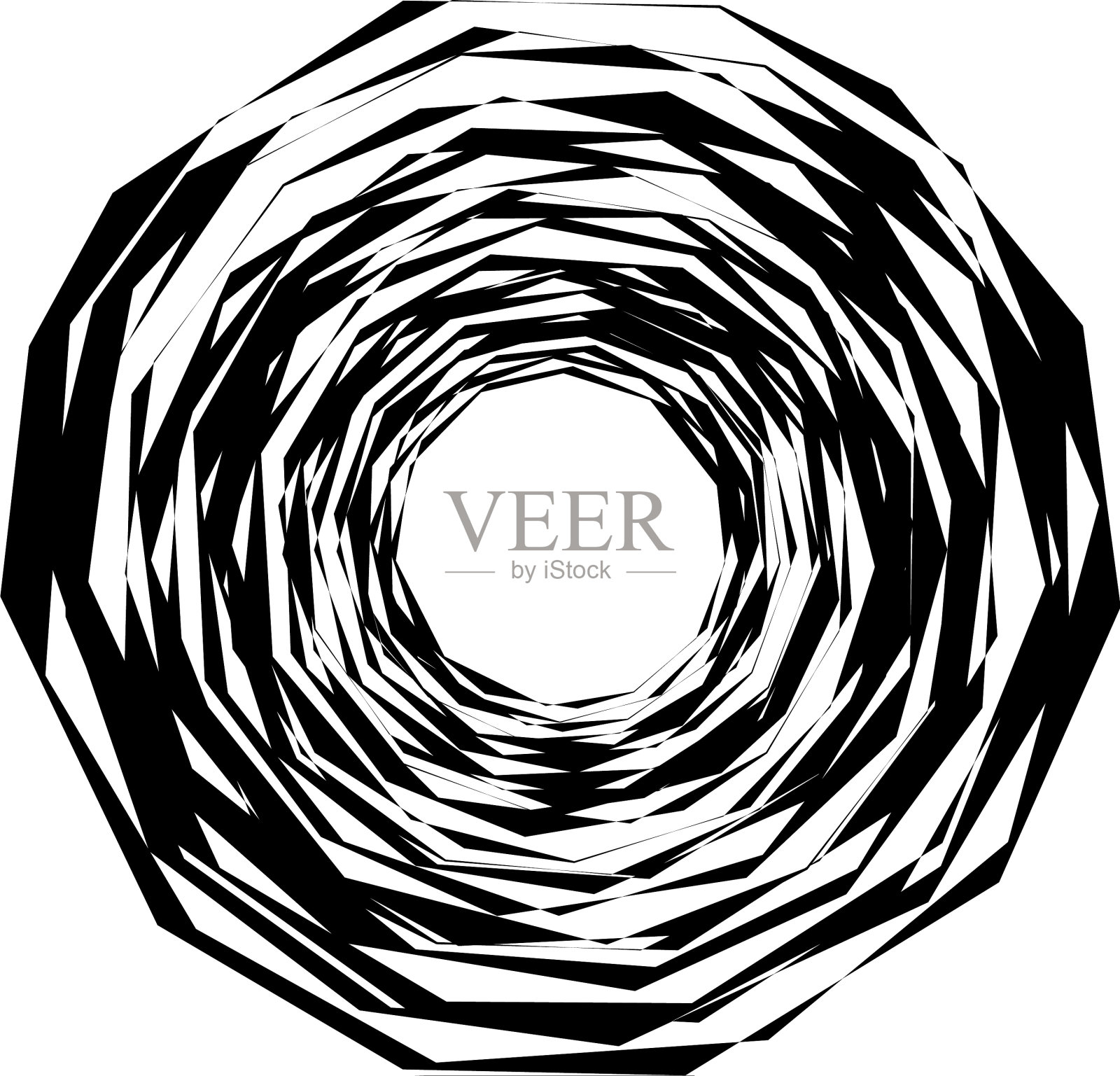 几何径向元素抽象同心插画图片素材