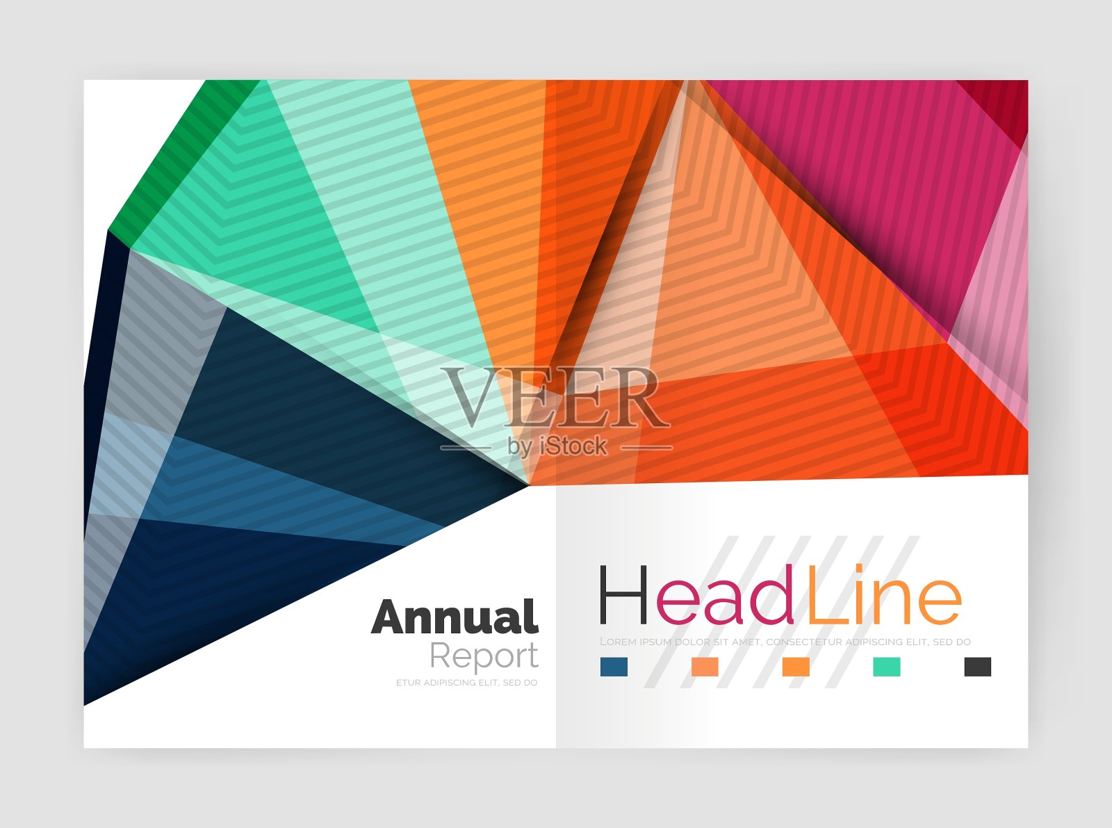 商业抽象几何财务报表插画图片素材