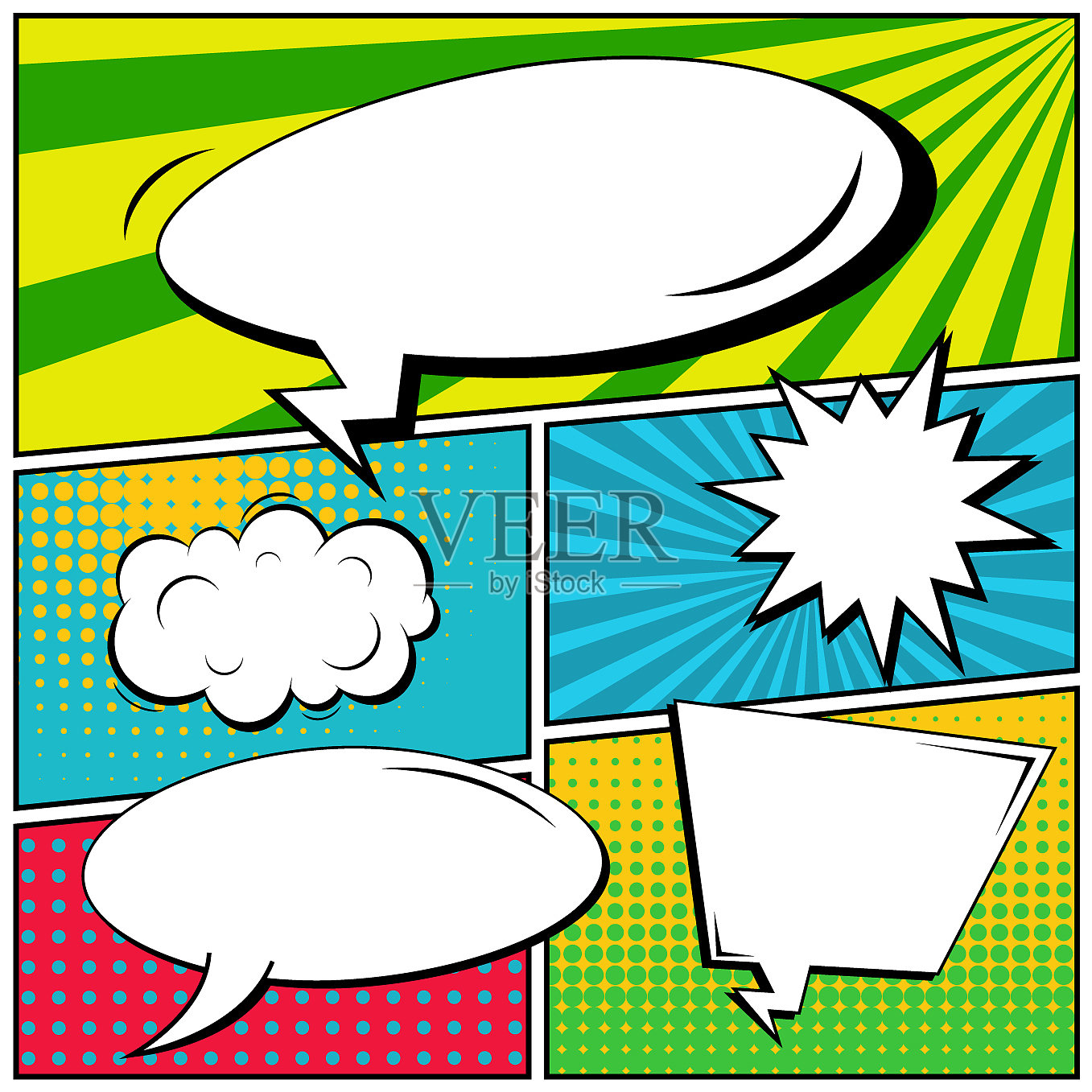 抽象创意概念漫画波普艺术插画图片素材