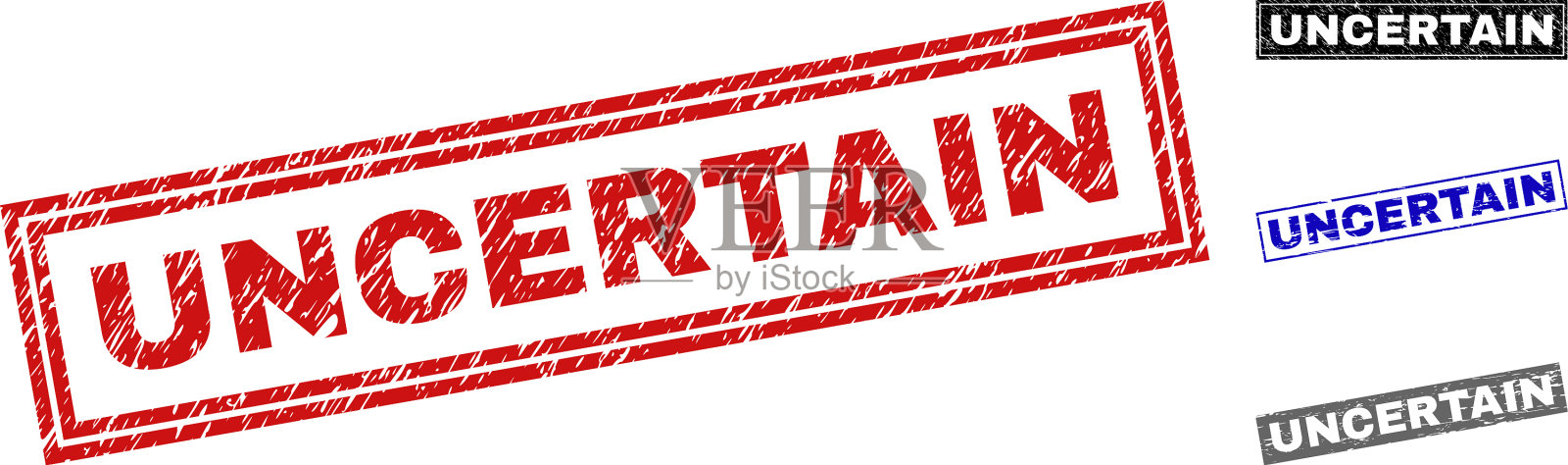 不确定刮花的矩形邮票插画图片素材