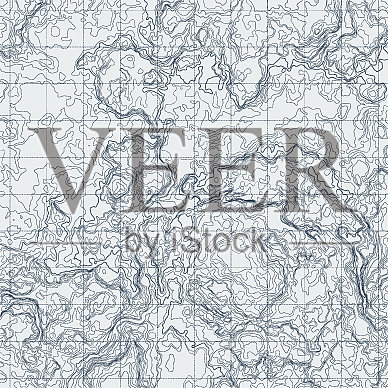 采用不同地形的抽象等高线地图插画图片素材