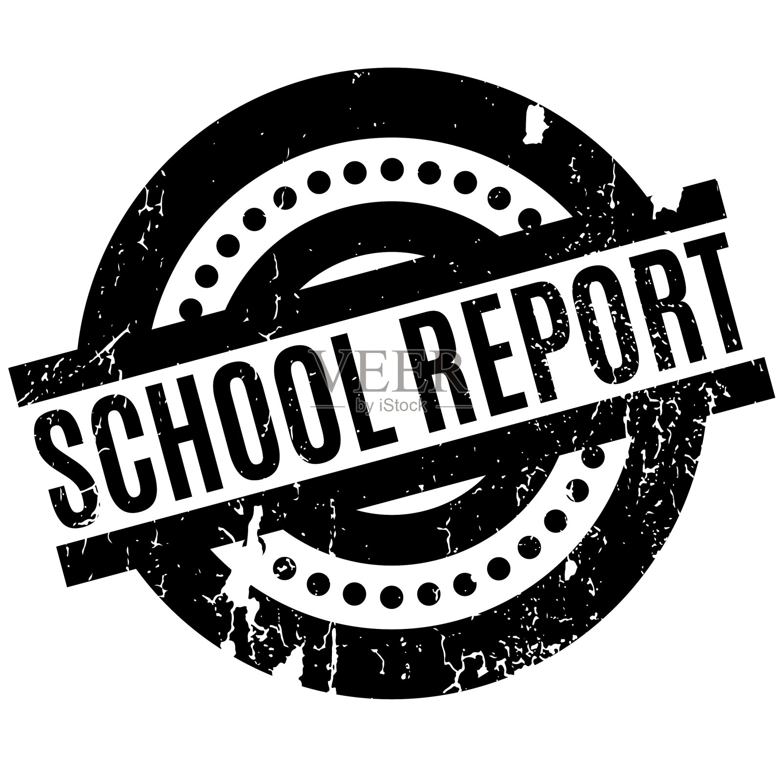 成绩单橡皮章插画图片素材