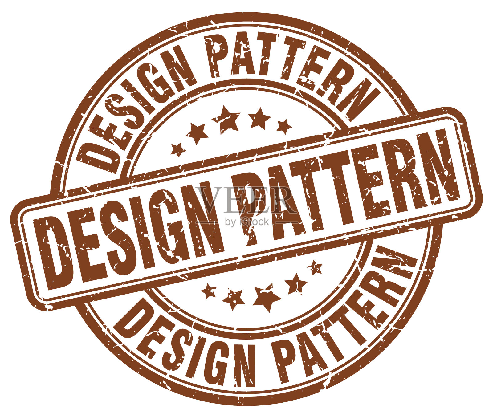 设计图案棕色垃圾邮票插画图片素材