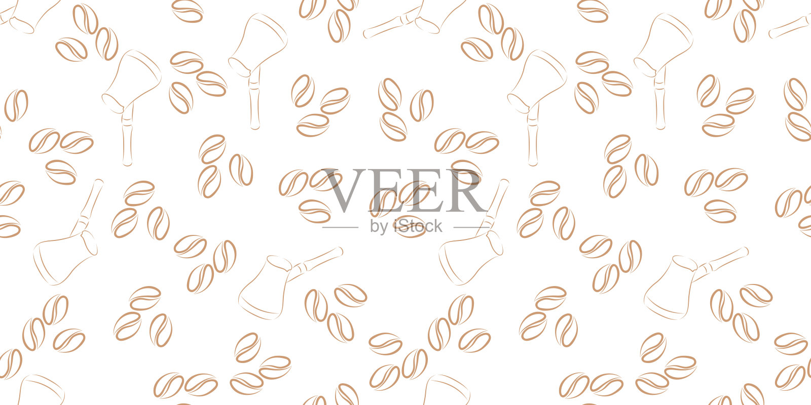 cezve咖啡无缝插画图片素材