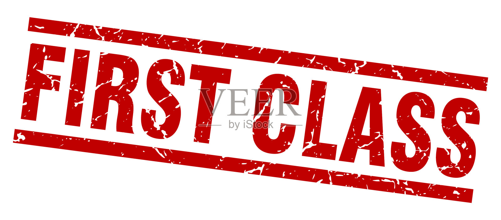 方形垃圾红色一级邮票插画图片素材