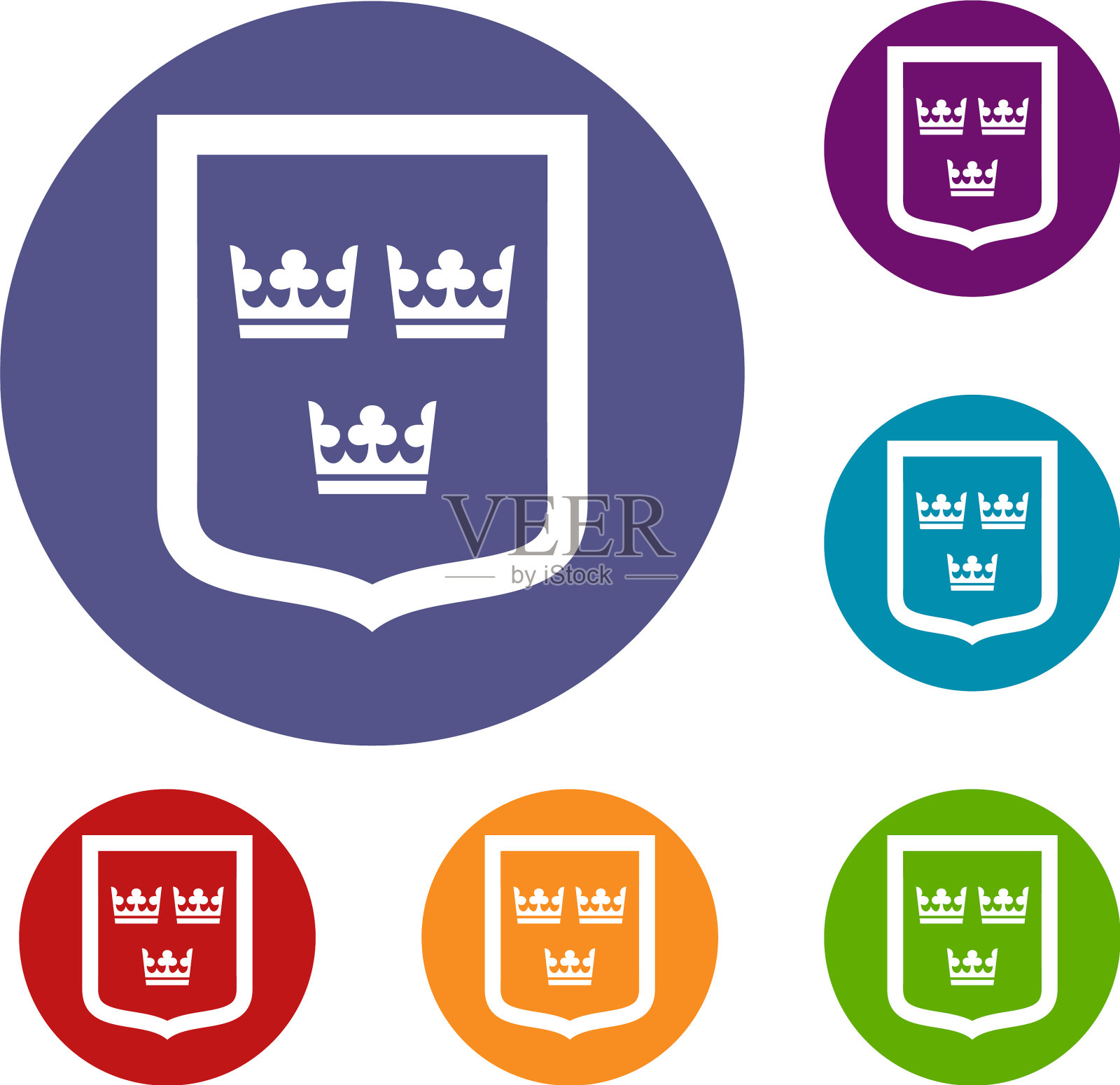 瑞典标志的盾徽图标素材