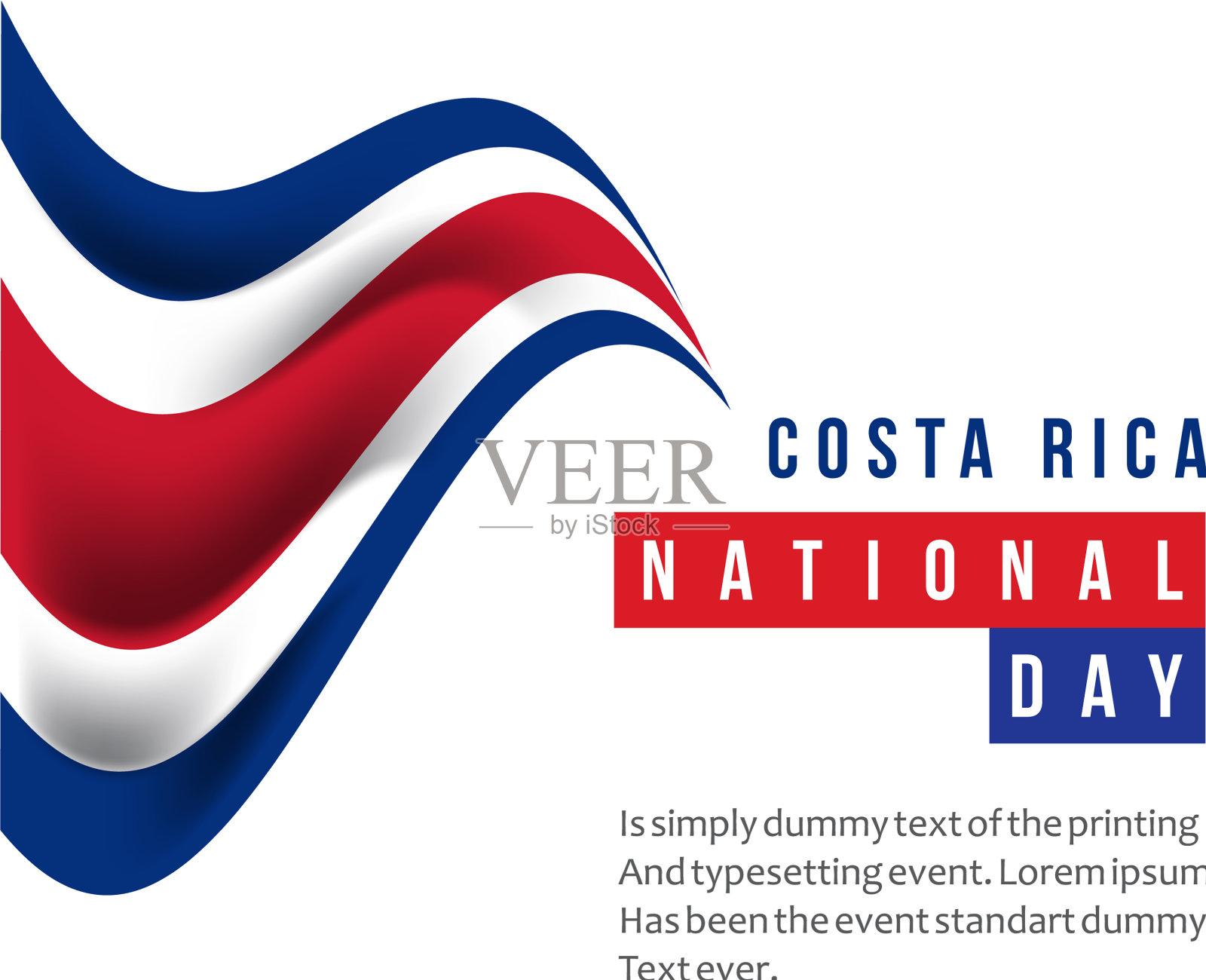 哥斯达黎加国庆模板设计插画图片素材