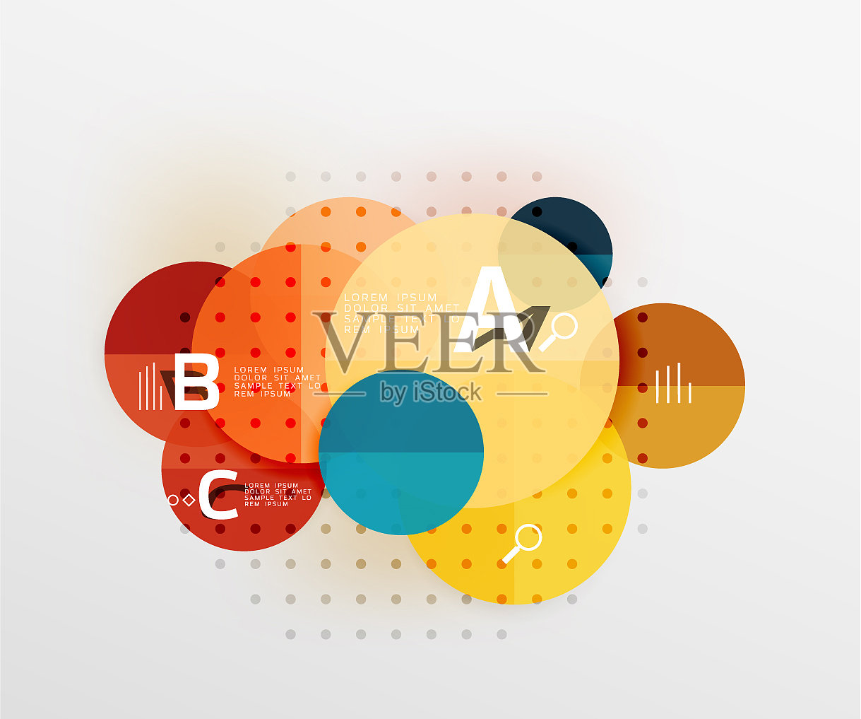 圆现代圆形选项图信息插画图片素材