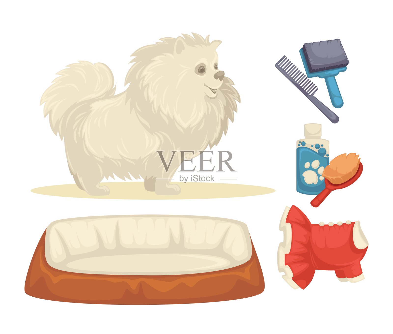 一套狗的配件设计元素图片