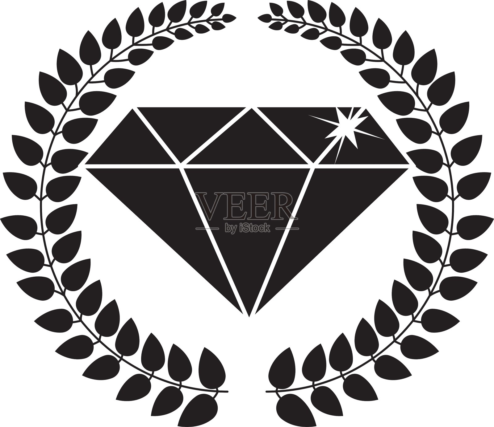 菱形叶框插画图片素材