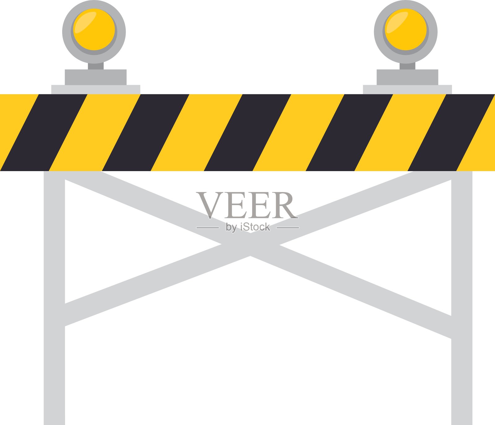 路警告障碍插画图片素材