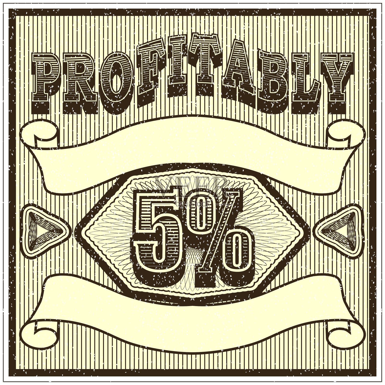 复古横幅折扣和销售模板设计元素图片