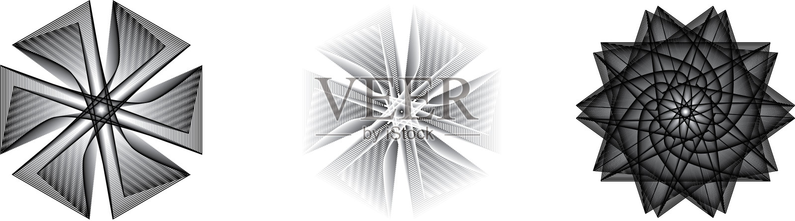 节日图案的星星和鲜花作为礼物插画图片素材