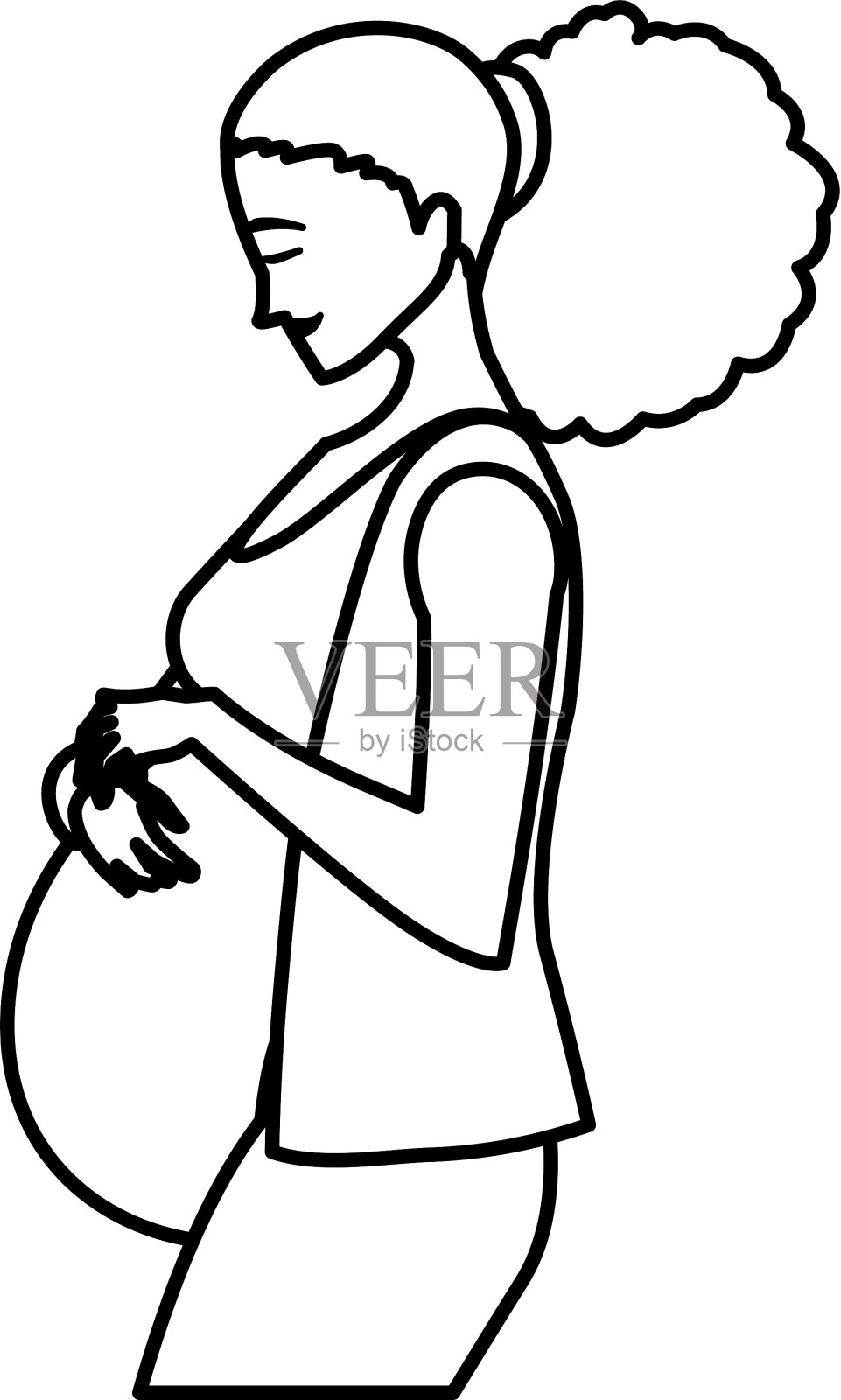 美丽的孕妇性格设计元素图片