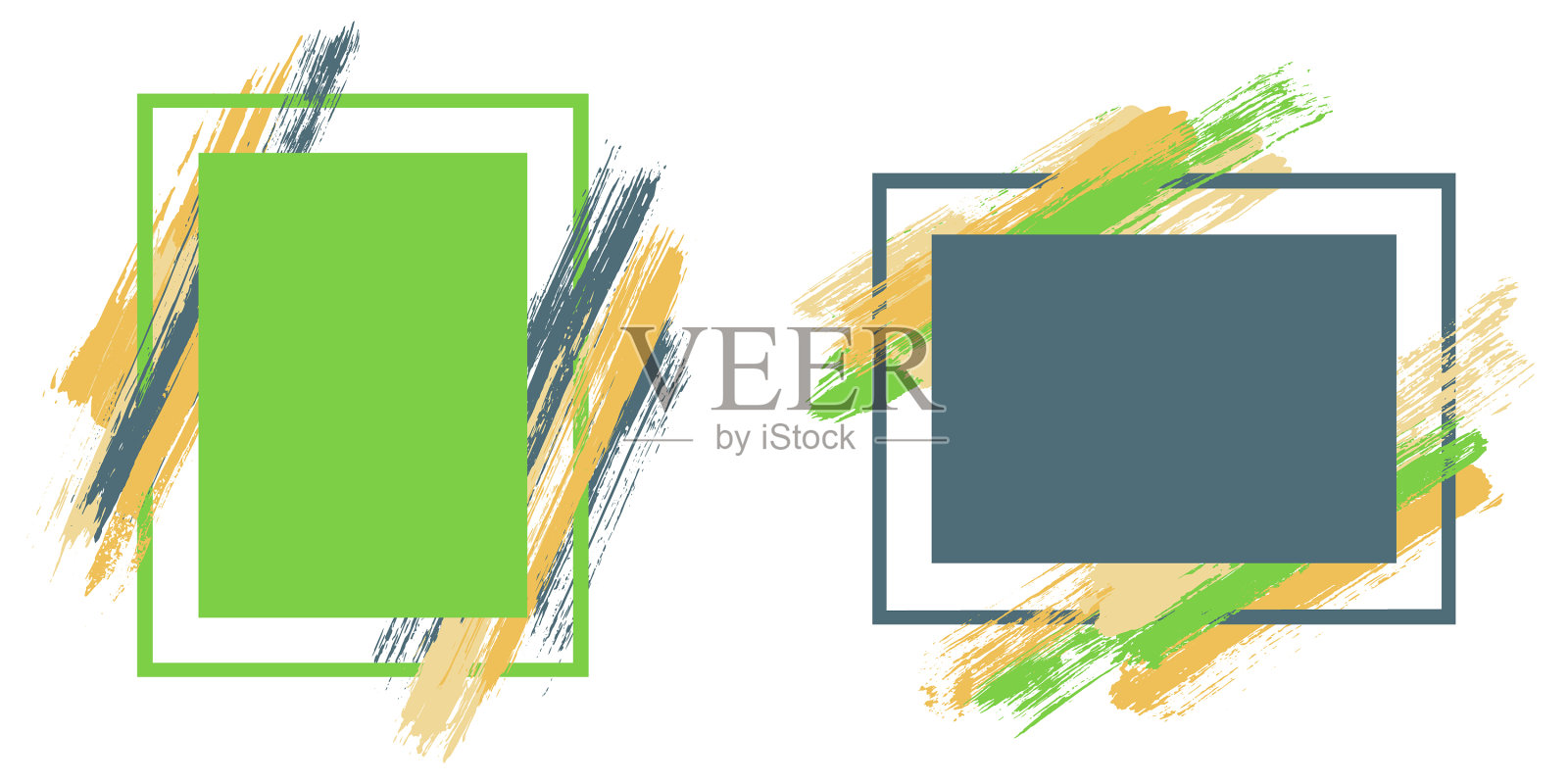 白色背景下的空白便笺本特写镜头插画图片素材