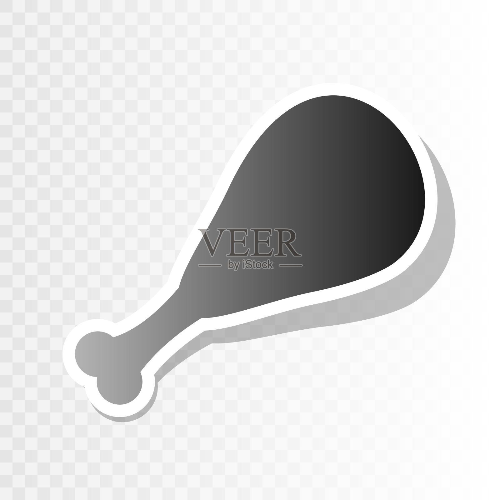 鸡腿标志新年的标志插画图片素材