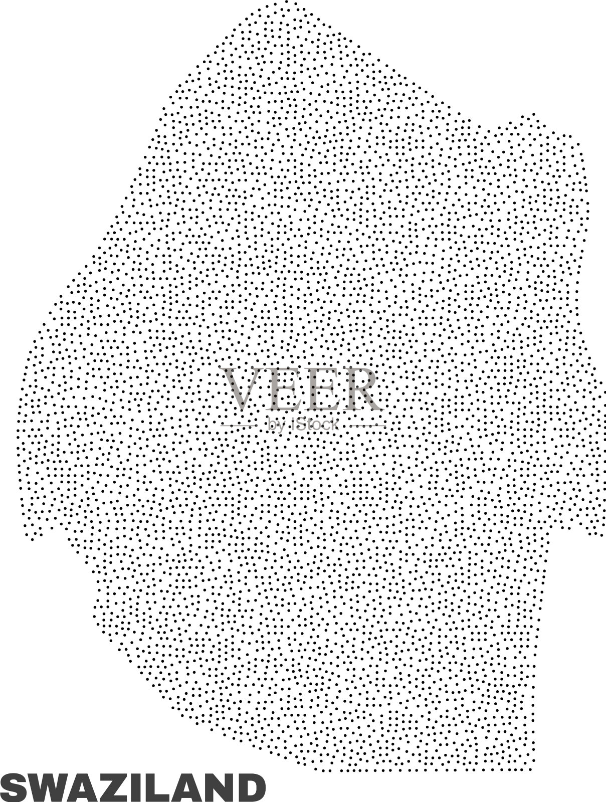 斯威士兰的点地图插画图片素材