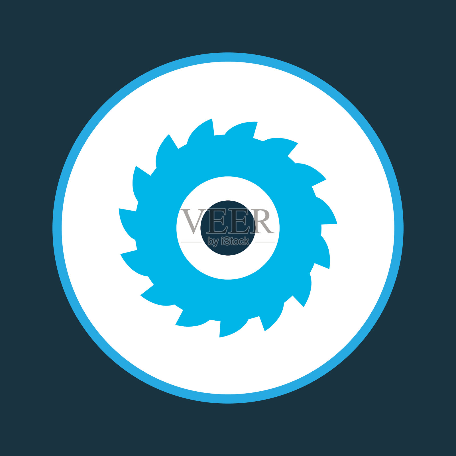 铣刀图标彩色符号溢价插画图片素材