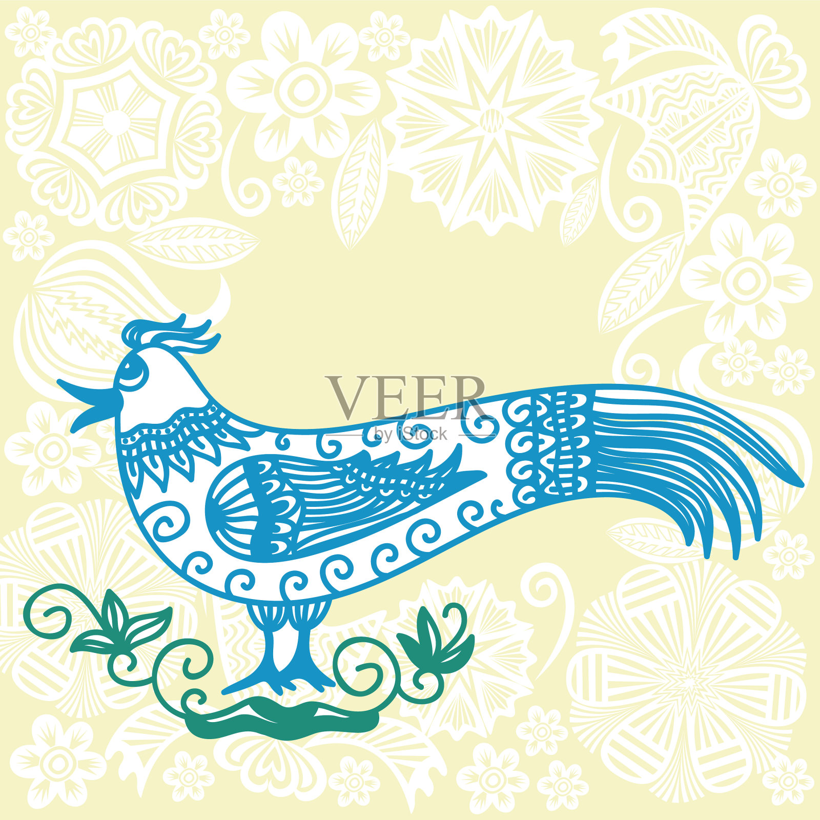 美丽的小鸟插画图片素材