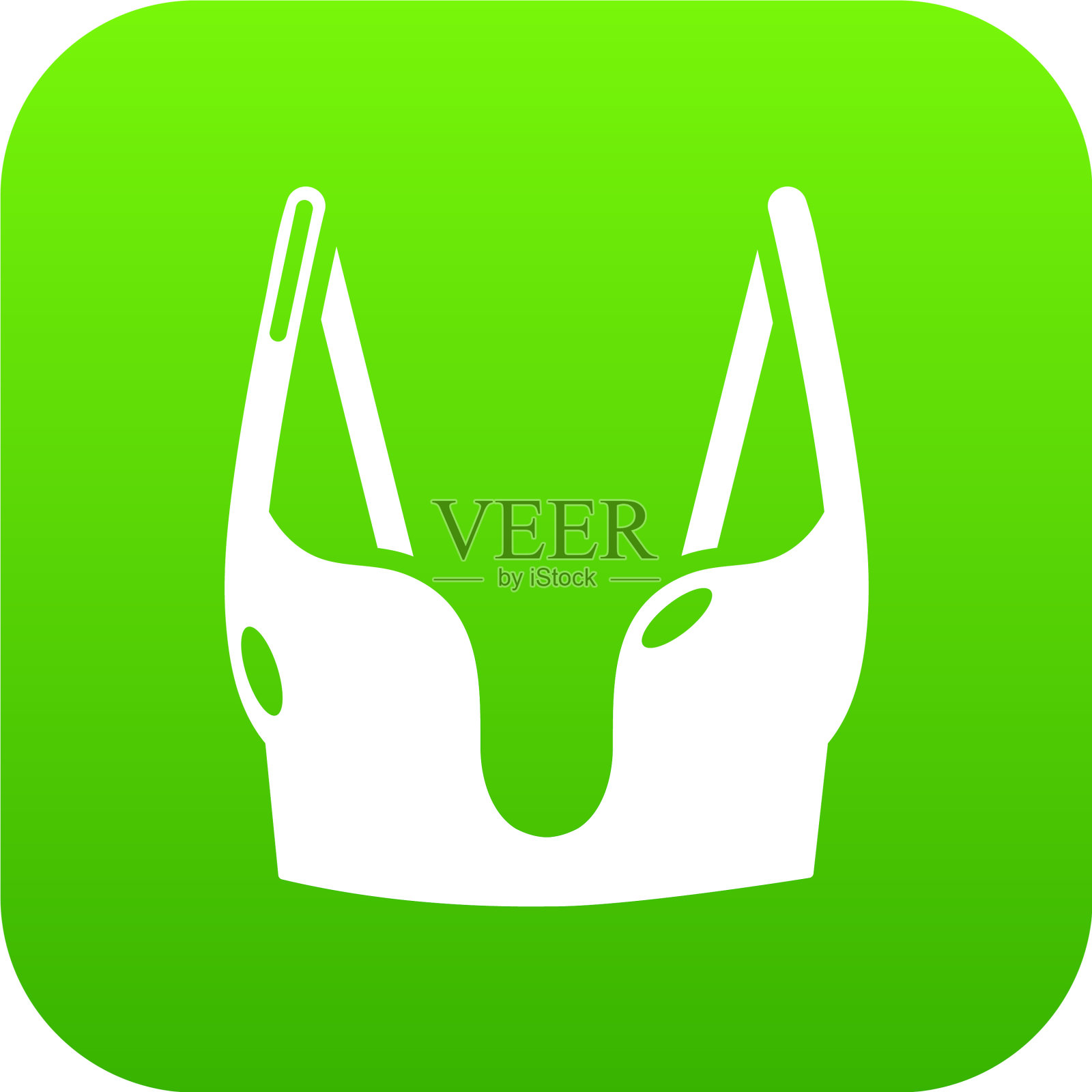 文胸女性象征着简单的黑色风格插画图片素材