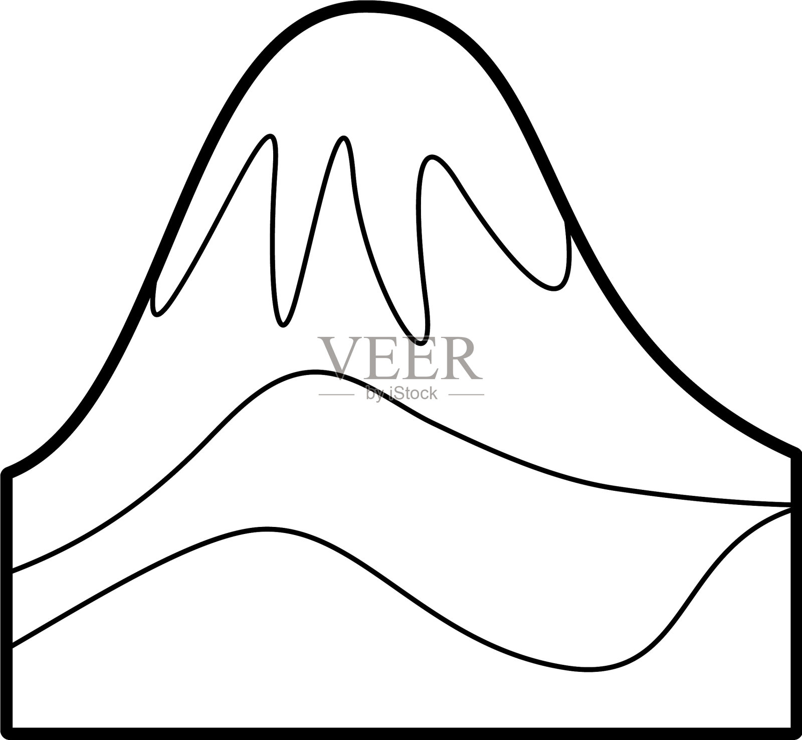 大山孤立的图标插画图片素材