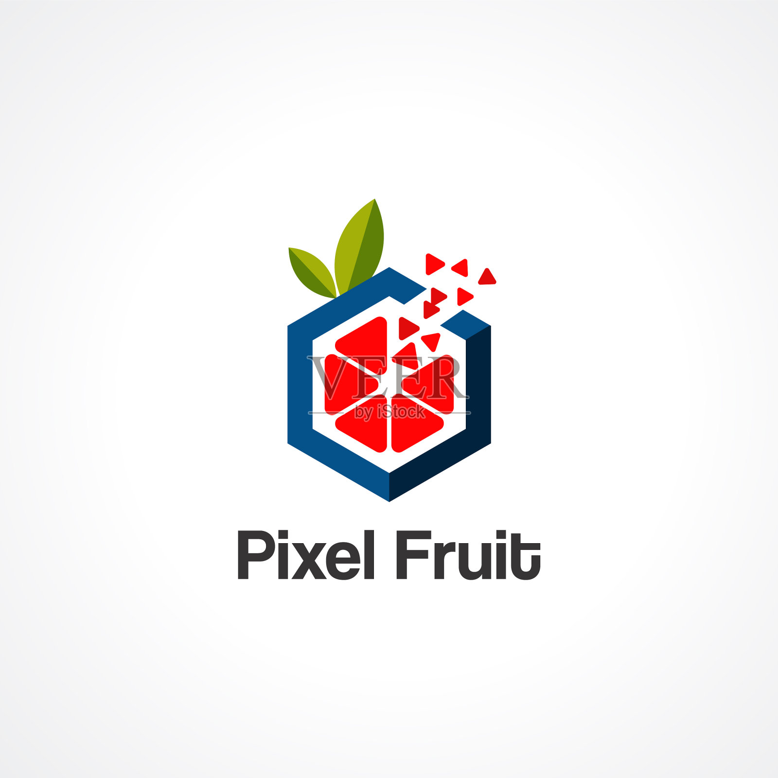 像素水果标志图标元素和模板插画图片素材