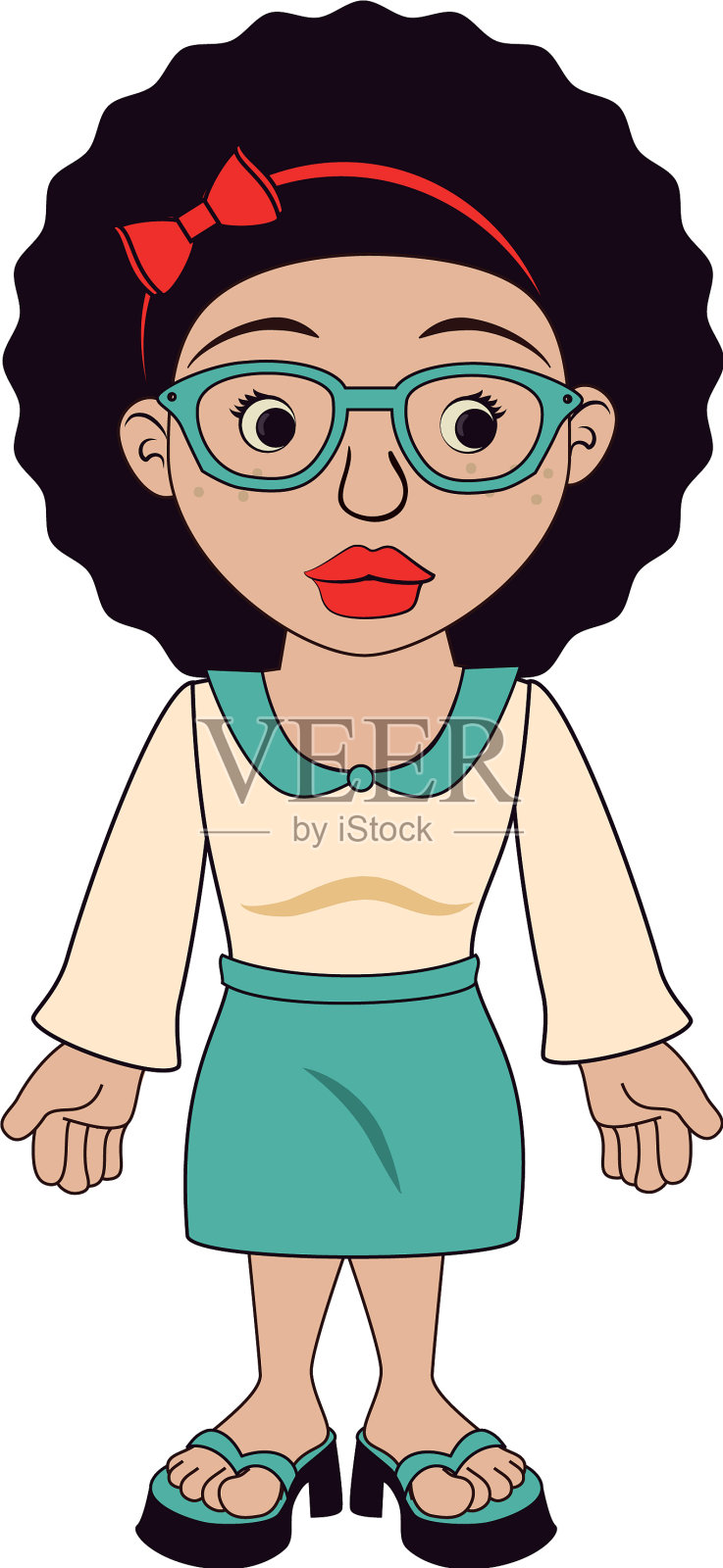 非洲式人物性格插画图片素材