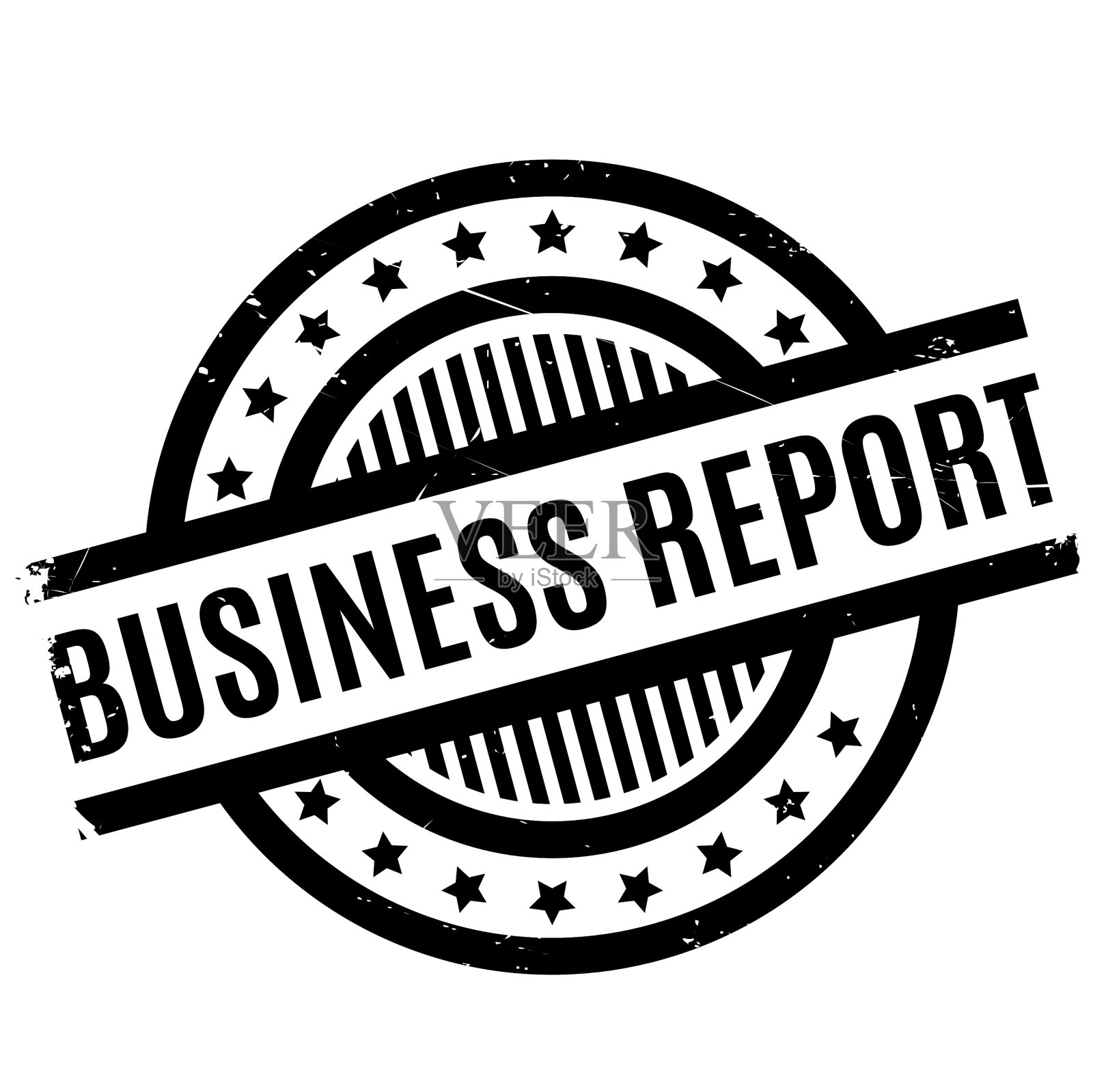 商业报告橡皮图章插画图片素材