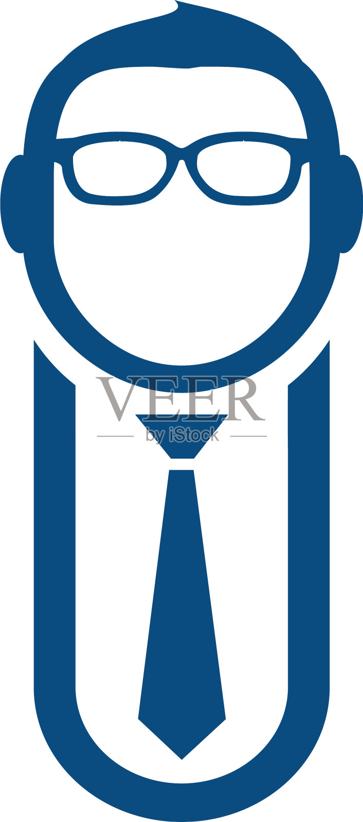 戴眼镜打领带的人设计元素图片