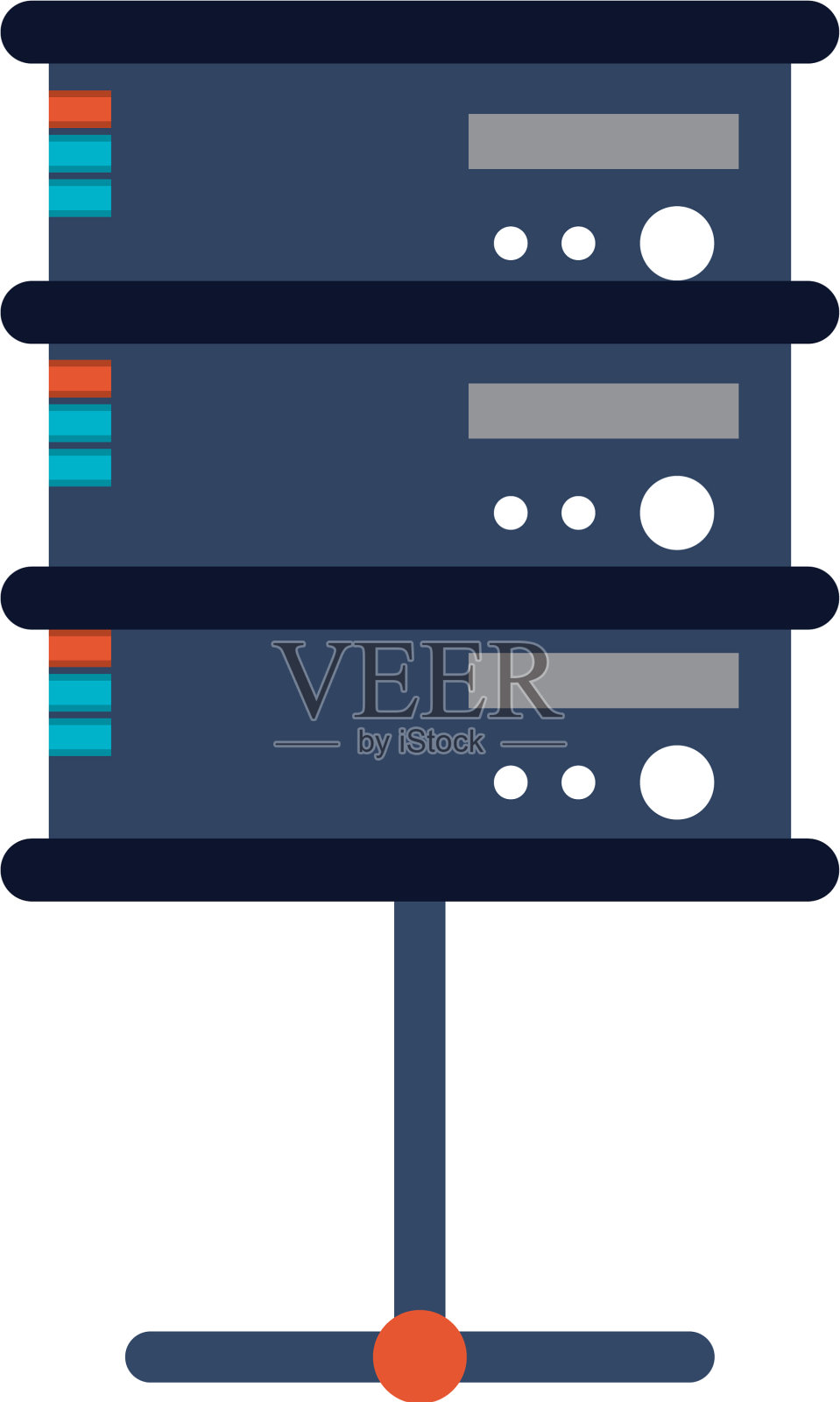 数据库服务器技术隔离符号插画图片素材