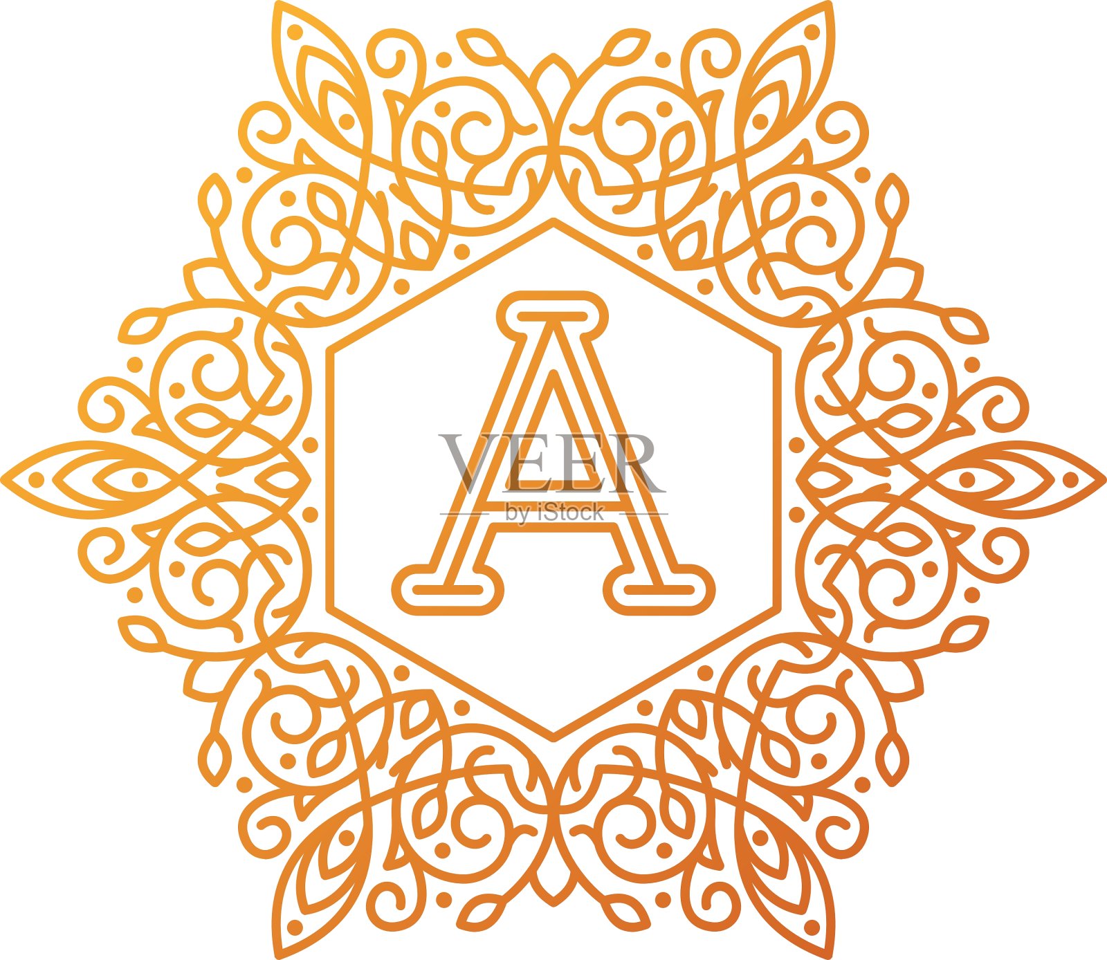 字母组合大白菜标志设计元素图片