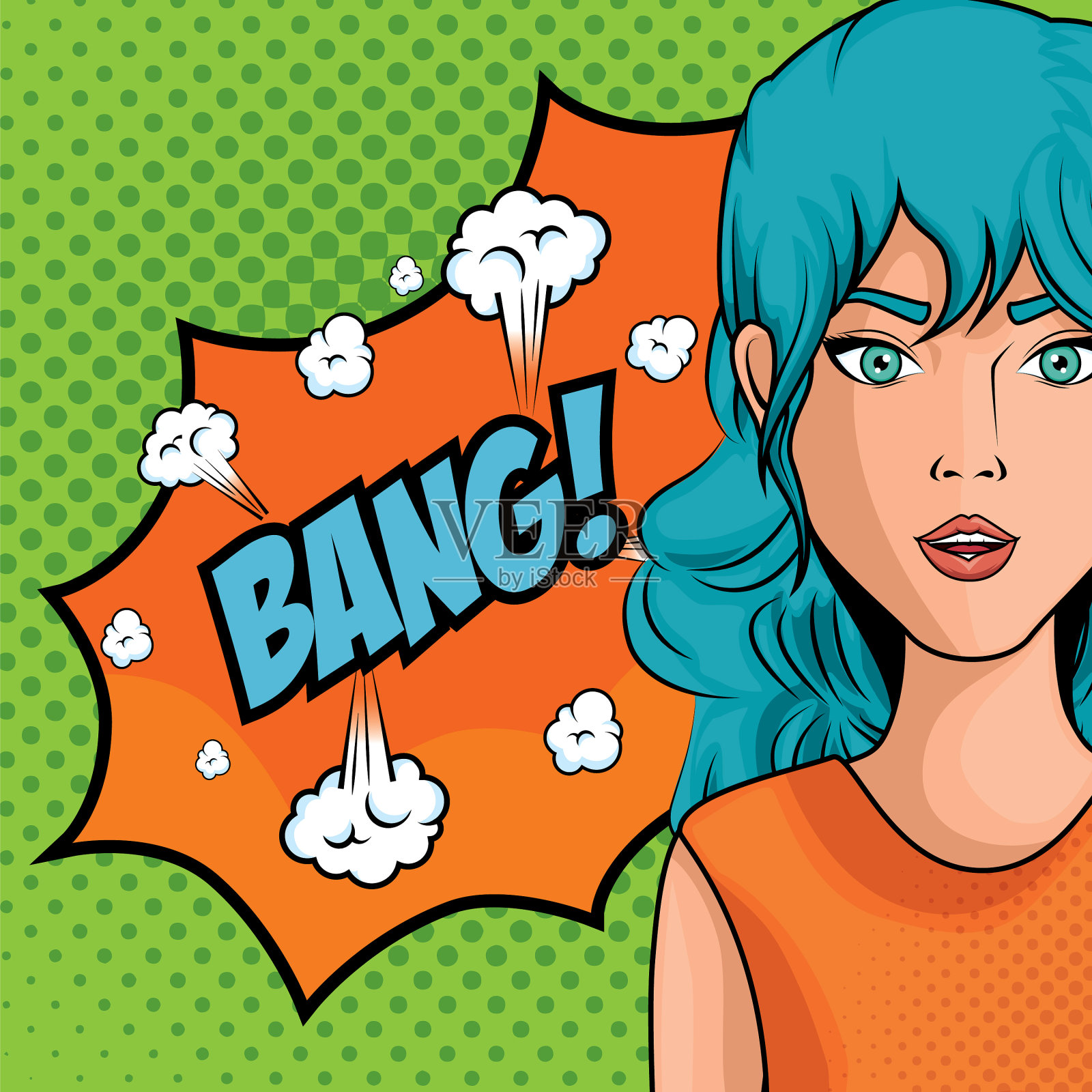 漫画般的女性偶像插画图片素材