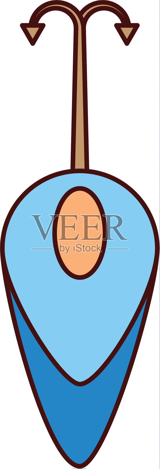 鱼钩孤立图标设计元素图片