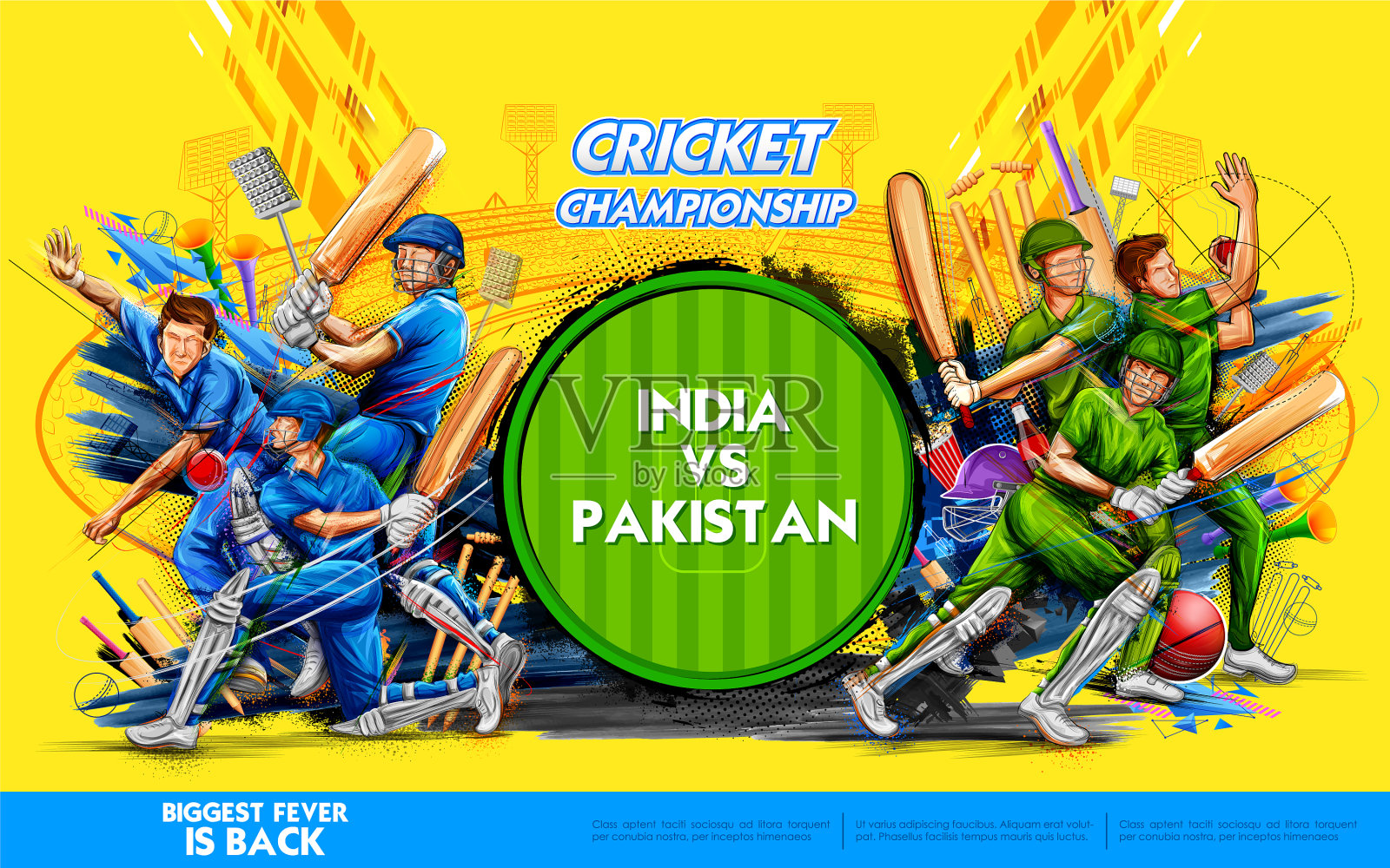 板球锦标赛的击球手插画图片素材