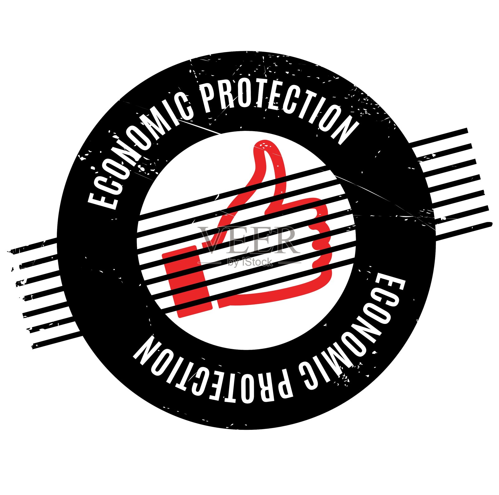 经济保护橡皮图章设计元素图片