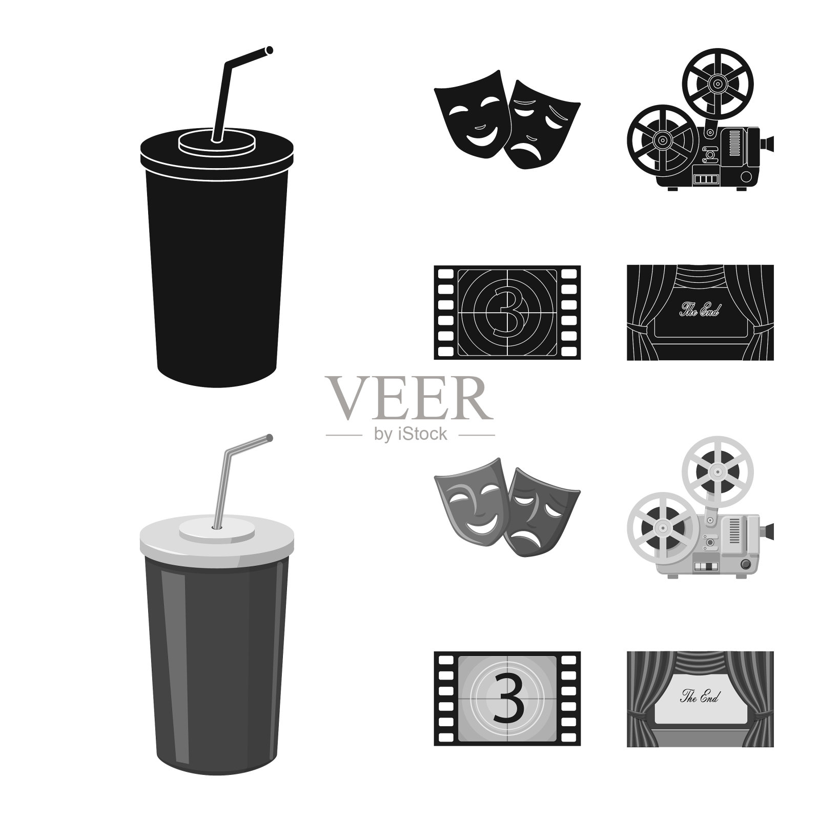 电视和电影图标素材