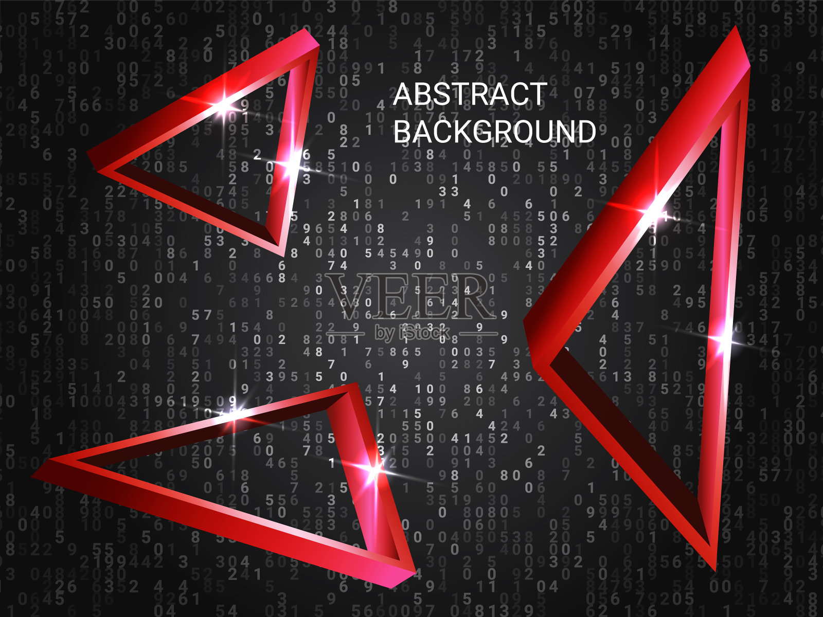 金属三角形在背景上闪闪发光插画图片素材