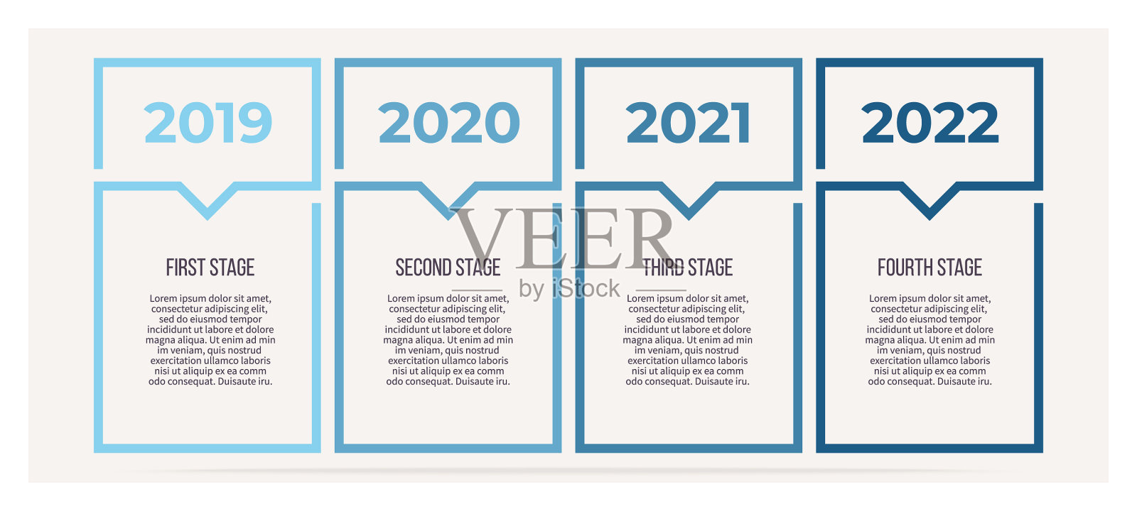 带有4个步骤选项的业务信息图设计模板素材