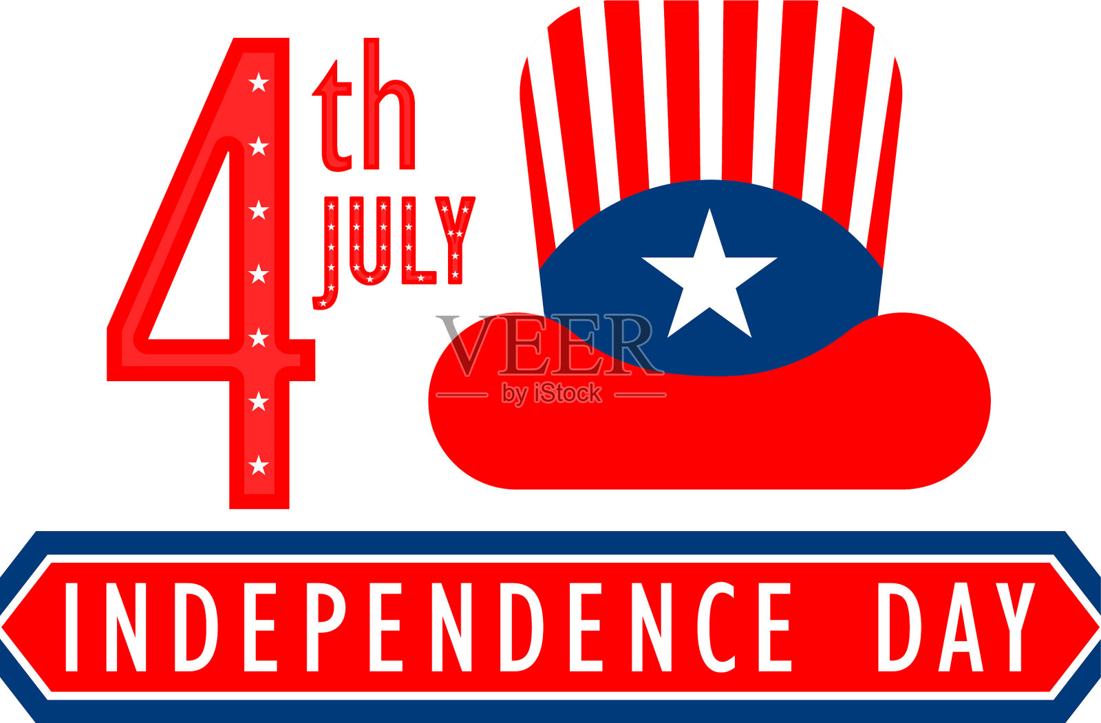 7月4日平面设计快乐插画图片素材