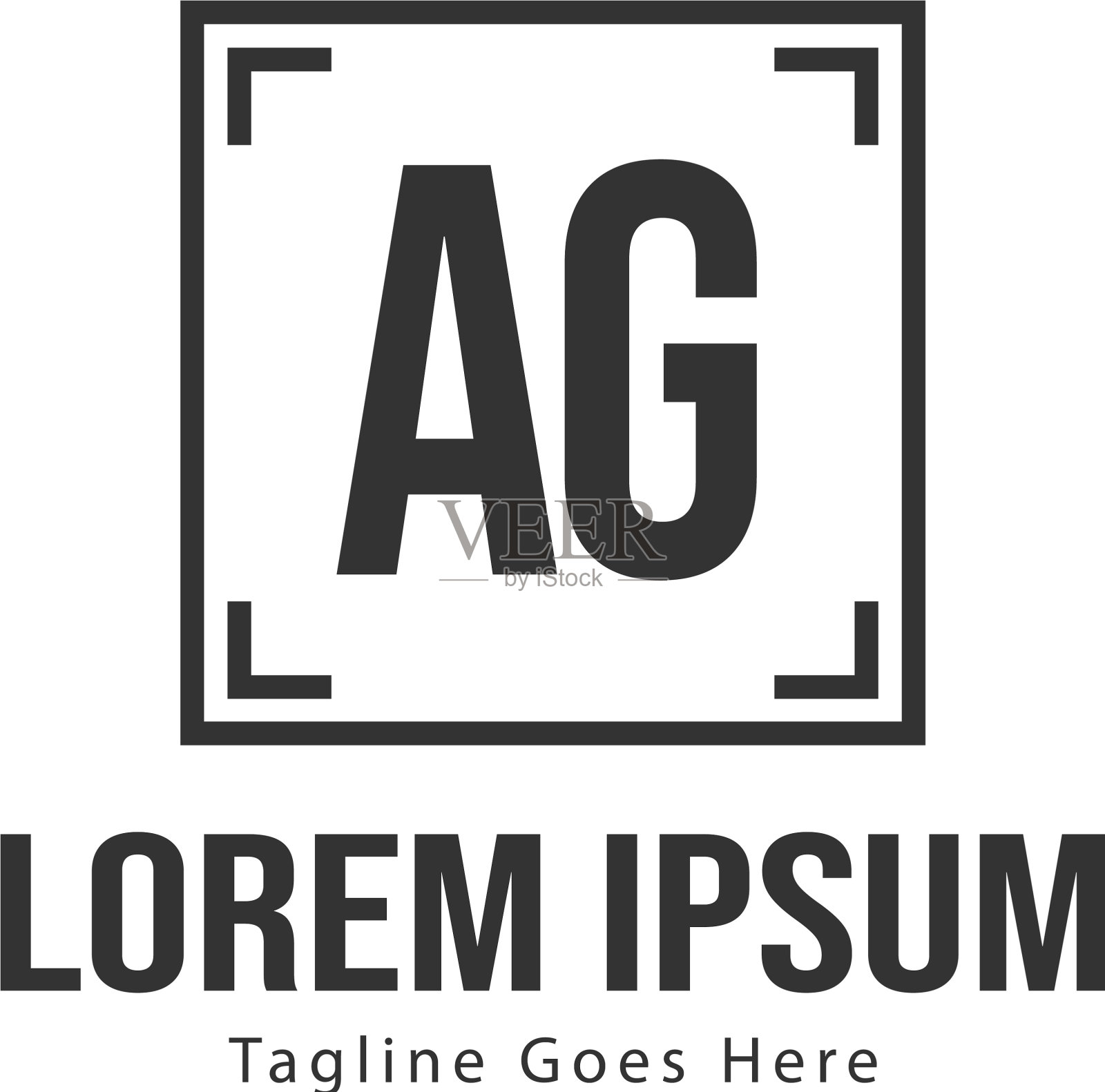 Ag字母标志设计创意现代Ag字母图标素材