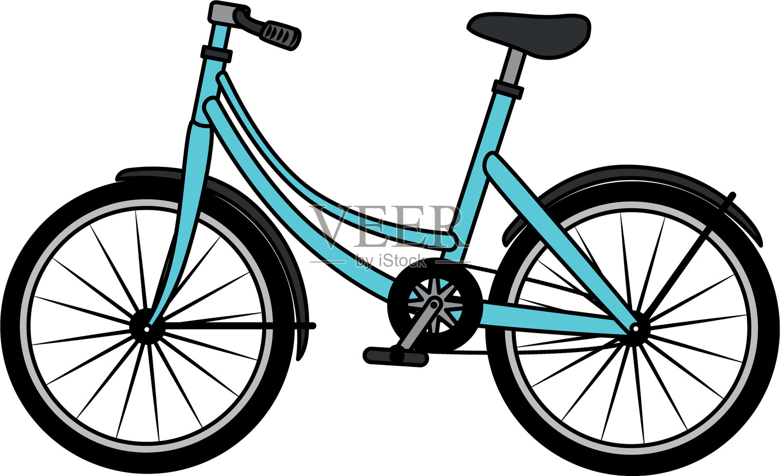 自行车复古孤立图标设计元素图片