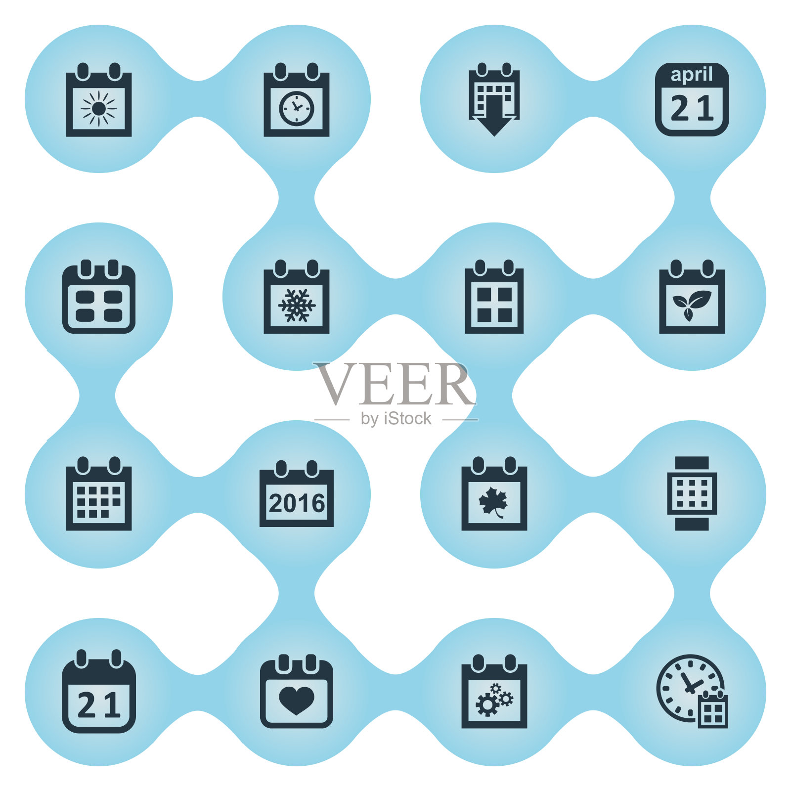 一组简单的计划图标图标素材