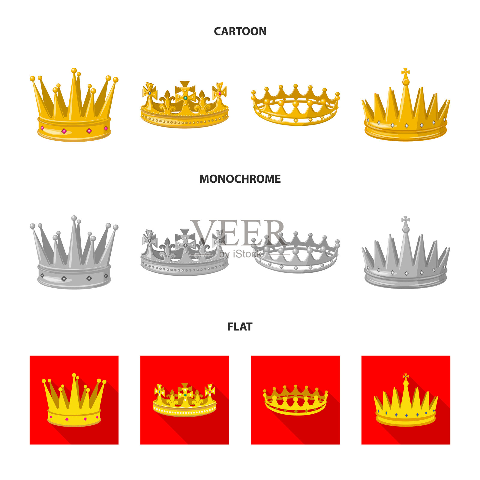中世纪和贵族的标志插画图片素材