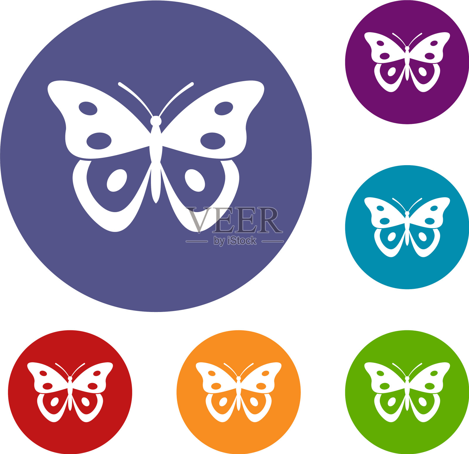 蝴蝶皮耶罗图标集图标素材