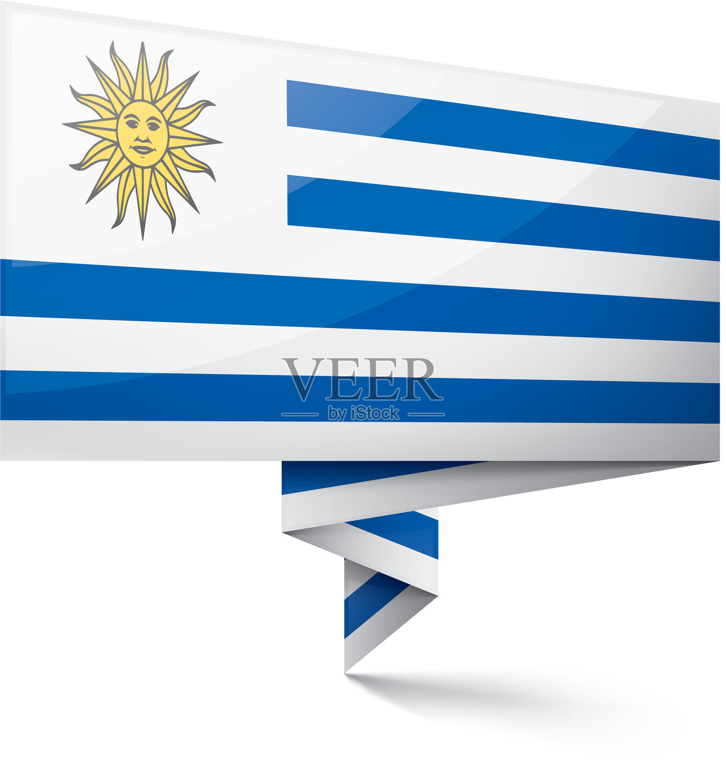 白色的乌拉圭国旗设计元素图片